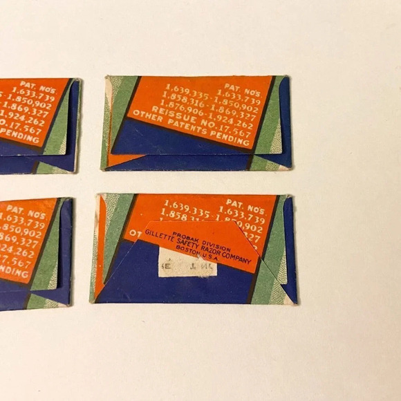 Vintage Probak  Safety Razor Blades Lot of 4 Made in USA - Picture 6 of 8